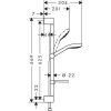 Hansgrohe Croma Select E Vario zuhanyszett 0,65m króm fehér 26586400