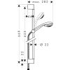 Hansgrohe Crometta 85 Multi zuhanyszett 0,65 m 27767000