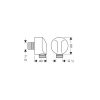 Hansgrohe Fixfit E Fali Csatlakozó Dn15 Krom 27454000