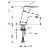 Hansgrohe Focus 70 Egykaros mosdócsaptelep króm Push-Open 31604000