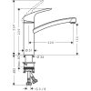Hansgrohe Focus E2 Egykaros konyhai csaptelep króm 31806000