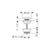 Hansgrohe Push-Open lefolyógarnitúra króm 50100000