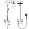 Hansgrohe Raindance Select E 300 2jet Showerpipe fehér króm 27126400
