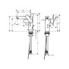 Hansgrohe Talis E Egykaros Mosdócsaptelep 150 automata lefolyó-granitúra 71754000