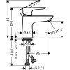 Hansgrohe Talis E Egykaros Mosdócsaptelep 80 push-open lefolyó-garnitúrával 71701000