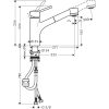 Hansgrohe Talis S Egykaros konyhai csaptelep kihúzható zuhanyfejjel króm 32841000