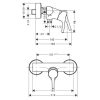 Hansgrohe Talis S zuhanycsaptelep, zuhanyszett nélkül, króm, 72600000