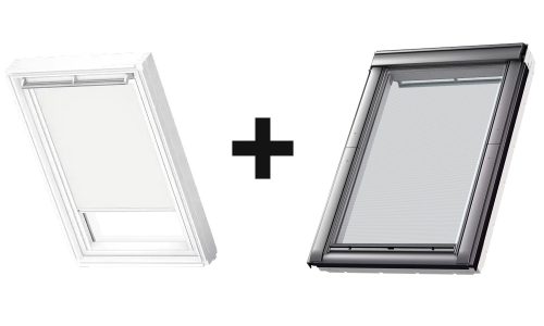 Velux DOP komfortcsomag, DKL fényzáró roló(1025S fehér)+MHL külső hővédő roló, MK08, 78x140 cm