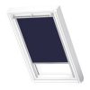 Velux fényzáró roló, DKL FK08, 66x140 cm, 1100S sötétkék, fehér sínnel