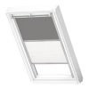 Velux Duo fényzáró roló, DFD MK08, szürke (0705S), fehér színű harmonikarolóval (1016), 78x140 cm