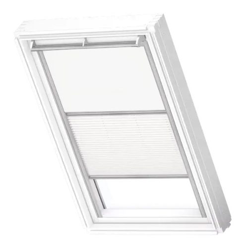 Velux Duo fényzáró roló, DFD PK08, fehér(1025S), fehér színű harmonikarolóval (1016), 94x140 cm