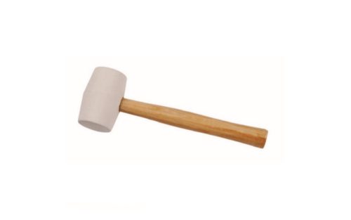 gumikalapács fehér gumival, fa nyéllel 80 mm