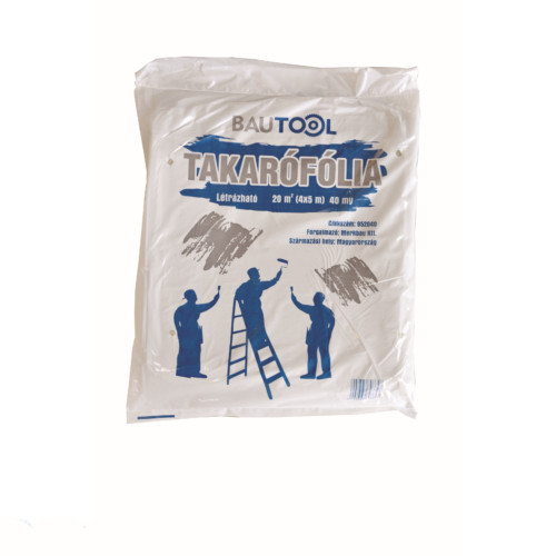 Bautool Takarófólia erős, 20 m2 4x5 m 40 my