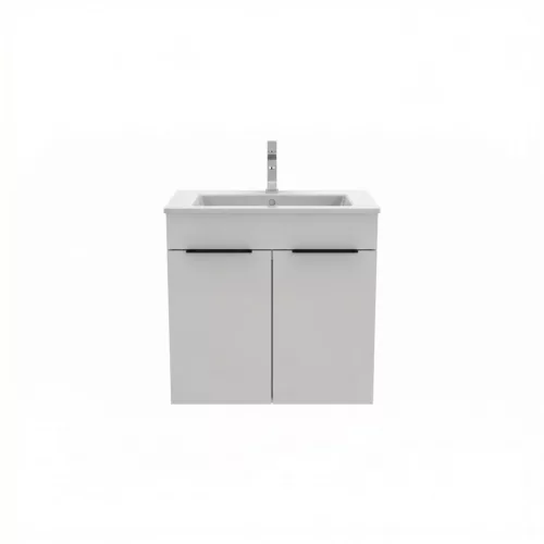 Jika Cube kétajtós alsószekrény, mosdóval, 64x42,2cm, fehér H4536011763001