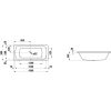 Laufen Moderna Plus fürdőkád 180x80cm, fehér H2250606000401 - OUTLET