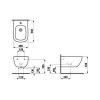 Laufen Palomba Fali bidet 1 csaplyukkal 8.3080.1.400.304.1