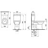 Laufen Pro Kombi-WC, tartály és ülőke nélkül, mélyöblítésű VARIO lefolyós 8.2495.5.000.000.1