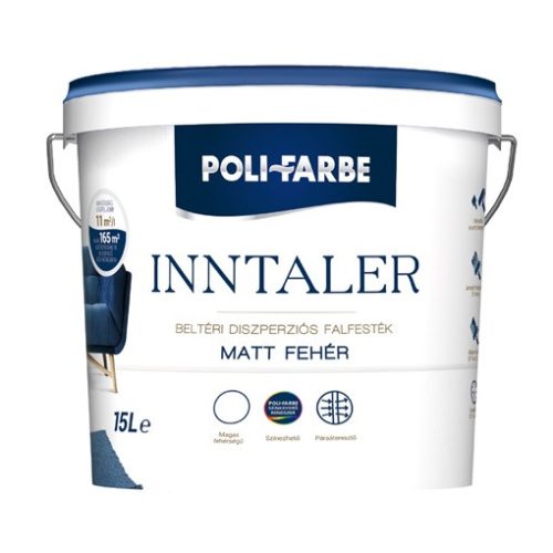 Poli-Farbe Inntaler Beltéri falfesték fehér (kerek) 15 l