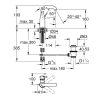 Grohe Essence "M" méretű mosdócsaptelep, automata lefolyógarnitúrával, króm, 23462001