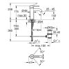 Grohe Essence "S" méretű mosdócsaptelep, automata lefolyógarnitúrával, króm, 23589001