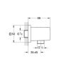 Grohe Euphoria Cube Fali Csatlakozó króm 27704000