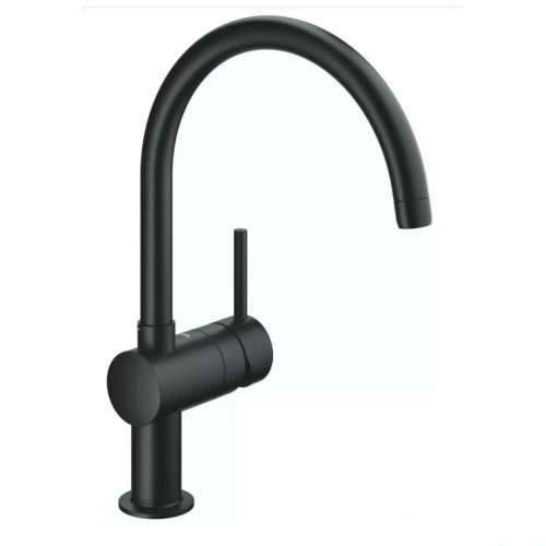 Grohe Minta mosogató csaptelep, elfordítható kifolyócsővel, selyemfényű fekete színben , 32917K