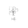 Grohe Eurosmart 2015 OHM Mosogató csaptelep magas íves króm 33202002