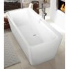 Villeroy & Boch Squaro Edge 12 szabadon álló quaryl kád, le és túlfolyőval, kádlábbal, UBQ1