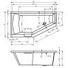 Riho Geta aszimmetrikus kád 160x90cm 300l jobbos, B029001005