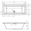Riho Lusso egyenes kád 170x75cm 250l, B007001005