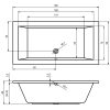 Riho Lusso egyenes kád 180x90cm 330l, B026001005