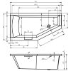 Riho Geta aszimmetrikus kád 170x90cm 310l jobbos, B031001005