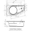 Riho Yukon aszimmetrikus kád 160x90cm 255l jobbos, B008001005