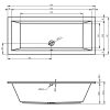 Riho Lusso egyenes kád 190x80cm 315l, B015001005