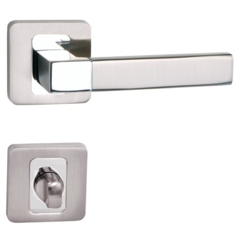 Lartech Maestro Florida Basic kilincs, króm-szatén nikkel, négyzetrozettás, WC zárral