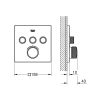 Grohe Smartcontrol falsík alatti termosztát, alaptest nélkül, króm, 29126000