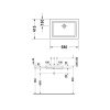 Duravit 2nd floor Beépíthető mosdó 58x41,5cm felülről való beépítéshez túlfolyó csaplyuk nélkül