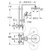 Grohe Tempesta Cosmopolitan 210 termosztátos zuhanyszett, króm, 27922001
