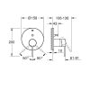 Grohe Essence falsík alatti kádcsaptelep, alaptest nélkül, króm, 24058001