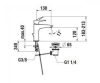 Laufen Laurin mosdócsaptelep 140 mm króm, H3112010041211
