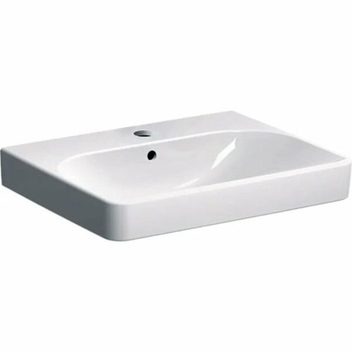 Geberit Smyle Square Mosdó 60x16,5x48cm csaplyukkal, túlfolyóval, 500.229.01.1