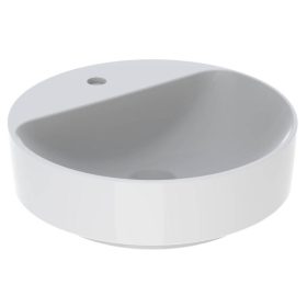   Geberit VariForm Pultra ültethető mosdól, kerek, csaplyuk-peremmel, túlfolyó nélkül, 15,8 cm - OUTLET