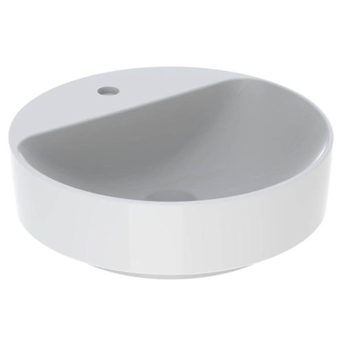 Geberit VariForm Pultra ültethető mosdól, kerek, csaplyuk-peremmel, túlfolyó nélkül, 15,8 cm - OUTLET