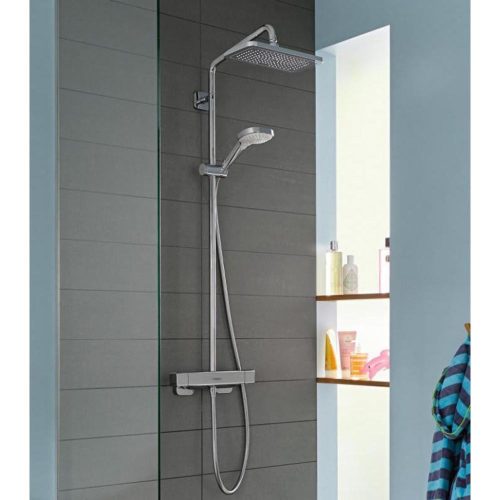 Hansgrohe Croma E 280 Showerpipe termosztátos zuhanyrendszer, króm, 27630000