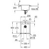Grohe K700 műgránit mosogatótálca, 1 medencés, 40x50cm, antracit színben, 31650AP0