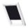 Velux fényzáró roló, DKL CK04, 55x98 cm, 3009S fekete, fehér sínnel