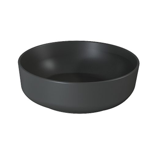 Elita Lorca pultra ültethető csaplyuk nélküli kerámia mosdó 42 cm átmérő, antracit, 145007