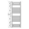 Zehnder Aura fürdőszobai elektromos radiátor 500x1200mm matt fekete, PBEZ-120-50/MQ