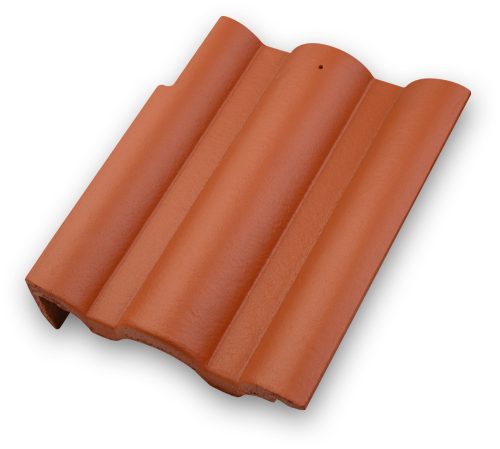 Újház Toscana Lux Matt beton szegélycserép bal téglavörös