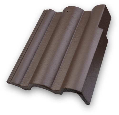 Újház Toscana Lux Matt beton szegélycserép jobb barna